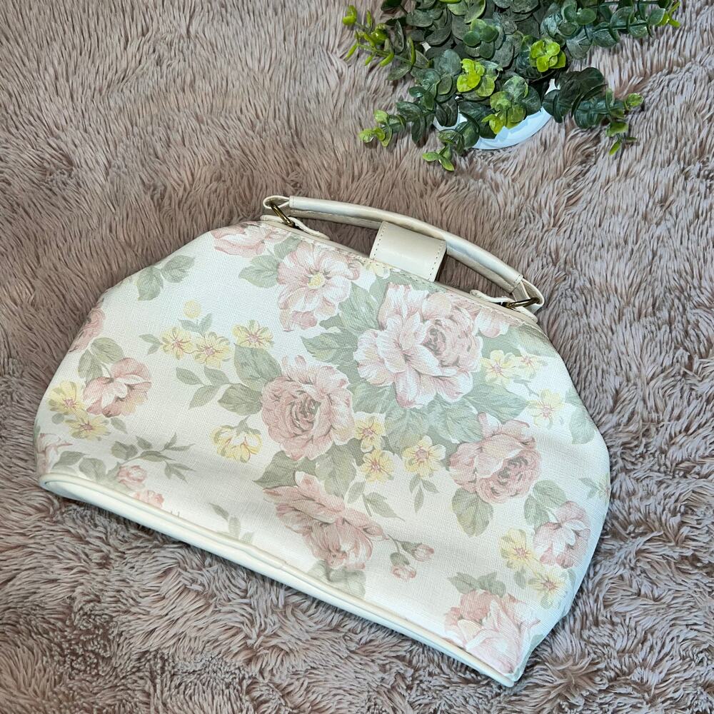 NWOT Kathie Lee Collection Vintage Pastel Floral Print Shoulder Purse - Picture 12 of 14